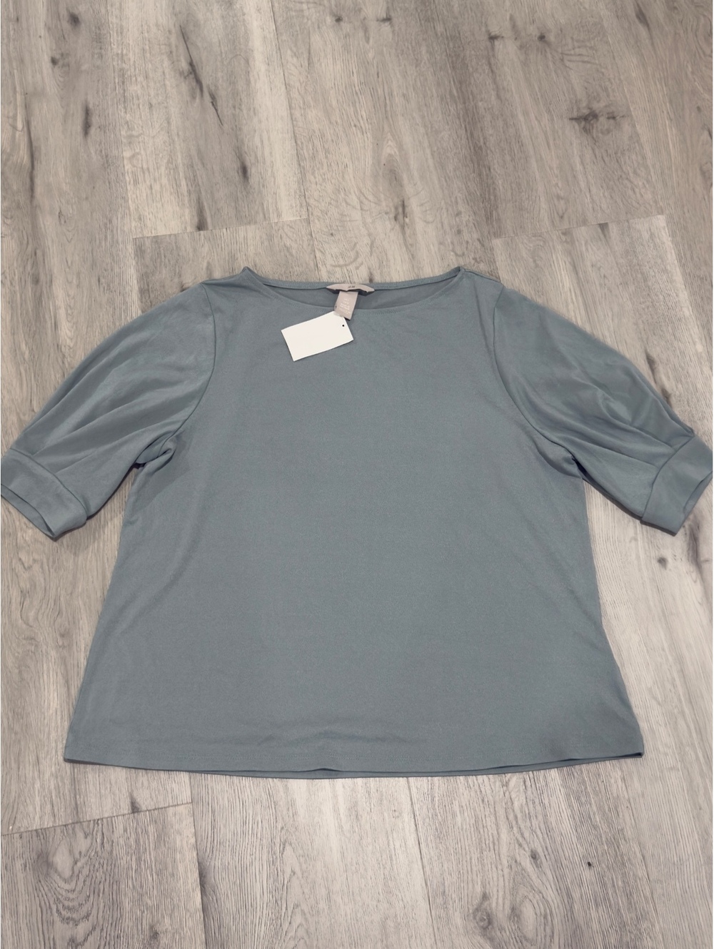 H&M Women Blouse Relaxed Fit Blue Large NWT